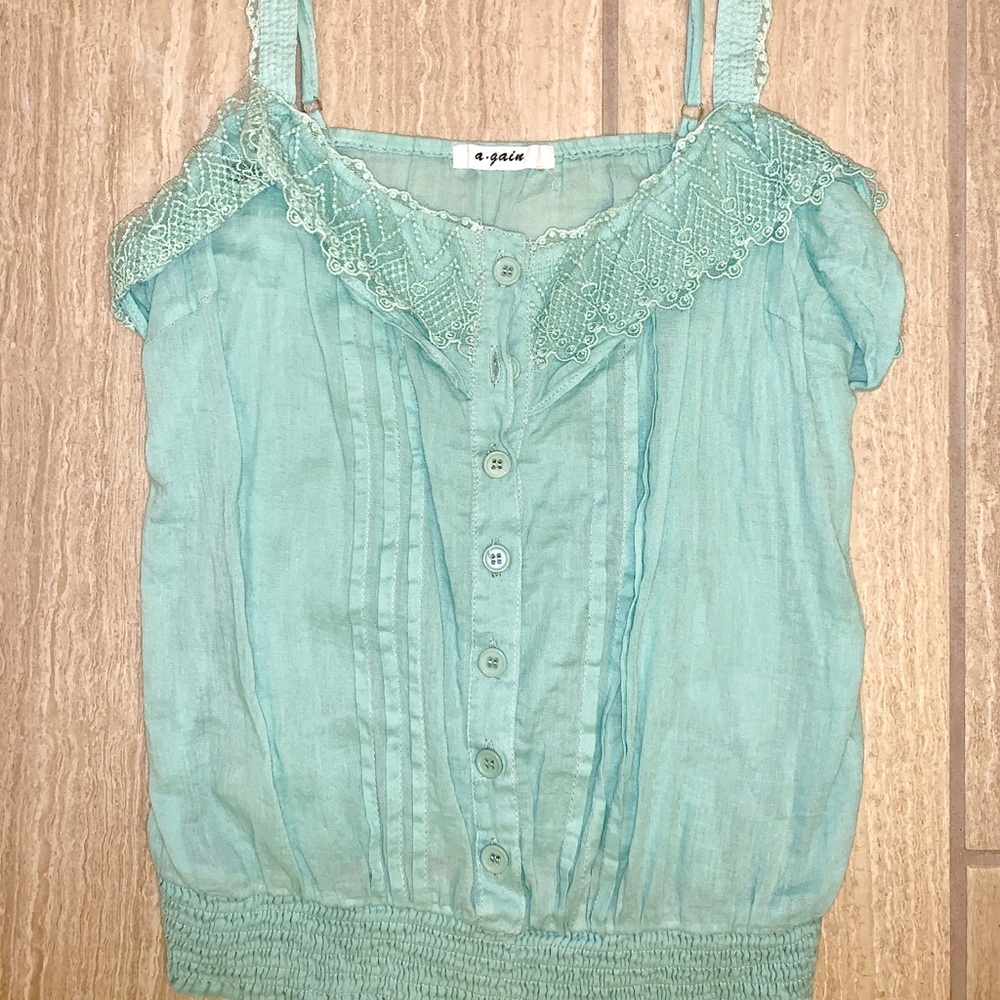 Teal blouse